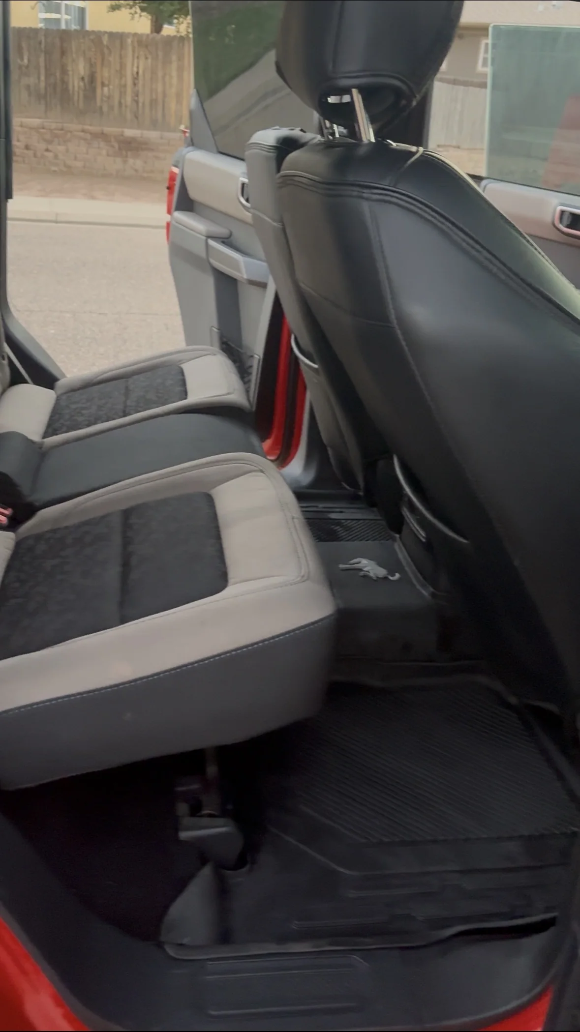 Ford Bronco rear seats after an interior refresh