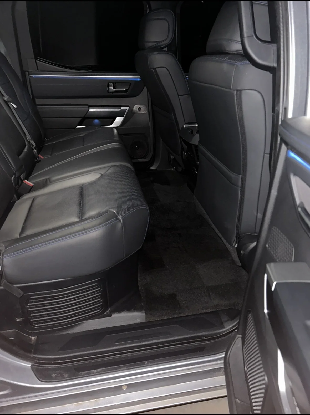 Toyota Tundra rear seats after a full detail
