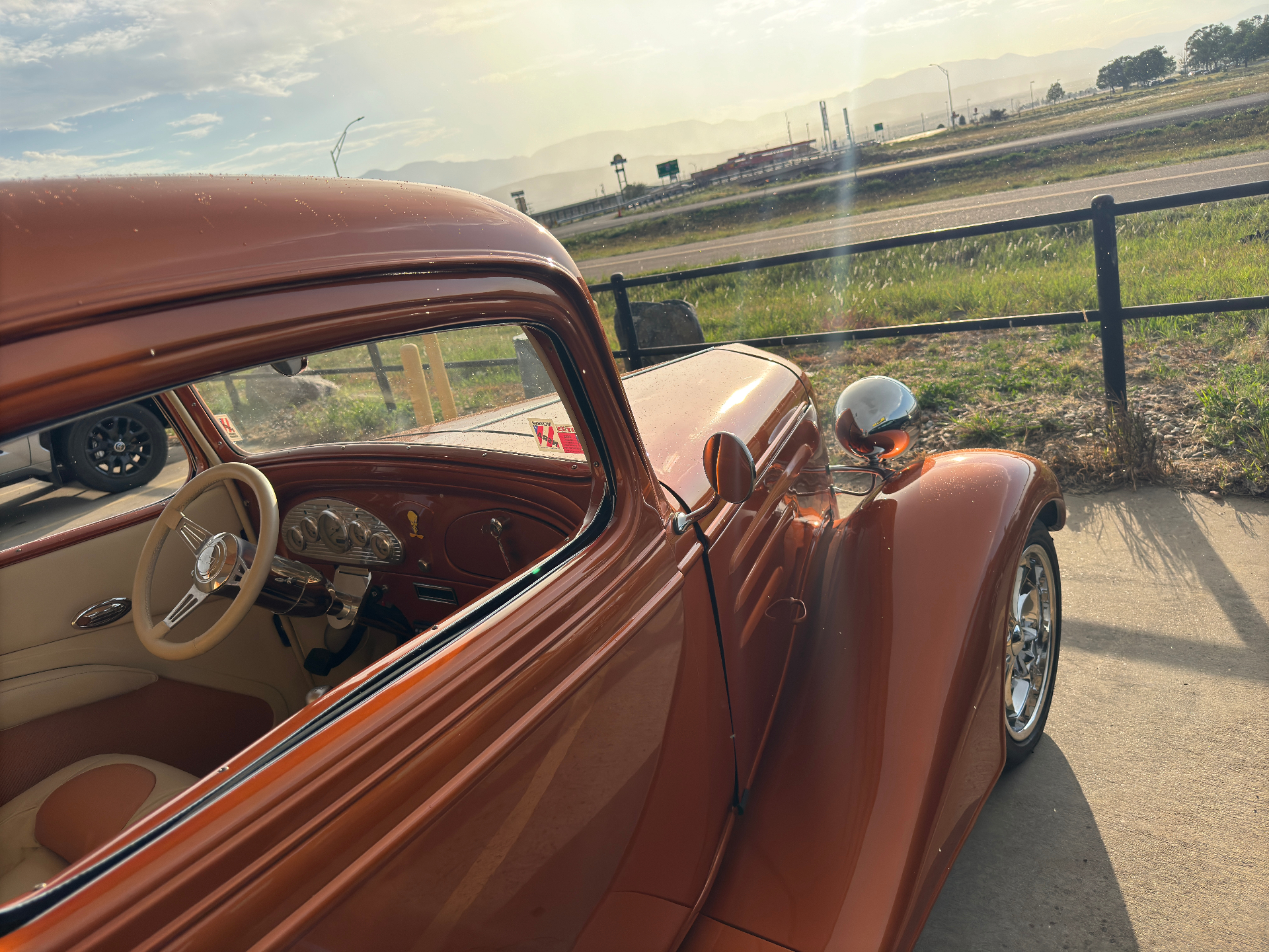 Custom orange hot rod detailed by GlossPoint